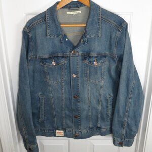 Makers Mark Denim Jacket Men's Size 2XL Graphic Bourbon Back Logo